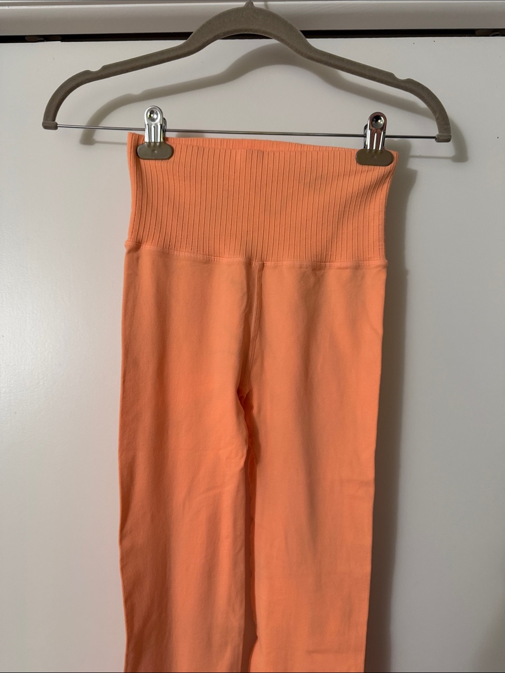 FP Movement by Free People Girls Ribbed High-Waist Orange Leggings